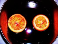Апельсины в красном вине